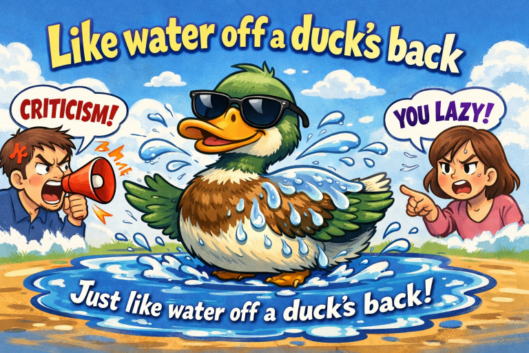 Like water off a duck’s back