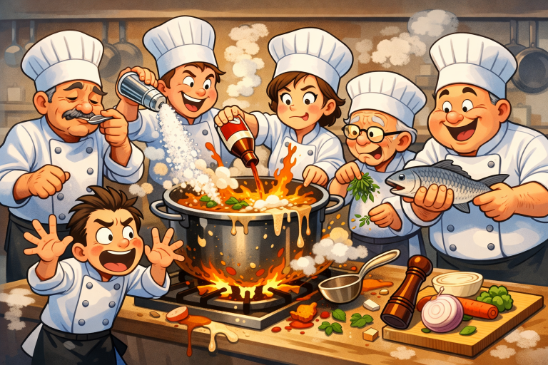 Too many cooks spoil the broth