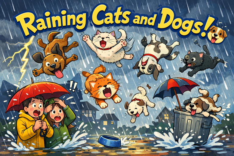 Raining cats and dogs