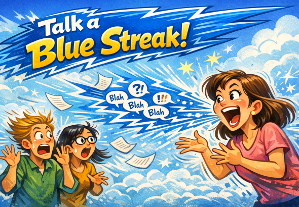 Talk a blue streak