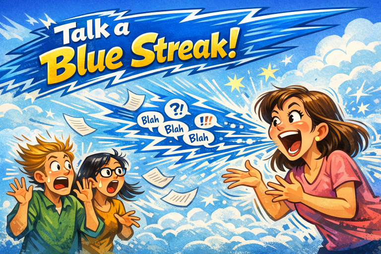 Talk a blue streak